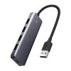 UGREEN 4-portni USB-A HUB, 4xUSB-A 3.0 + USB-C, sivi