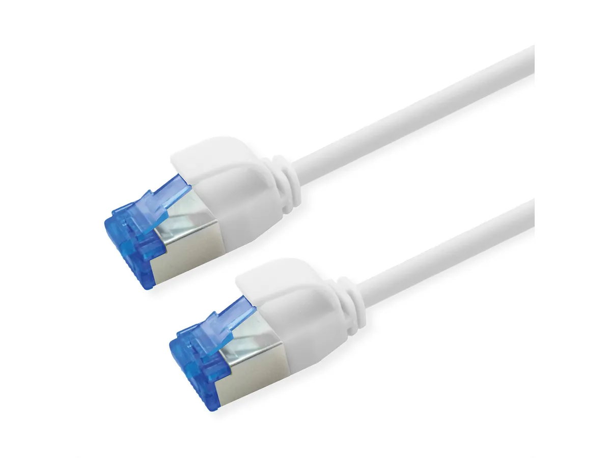 Roline S/FTP (PiMF) Data Center mrežni kabel, Cat.6A (Class EA), slim, LSOH, tangle free, 0.5m, bijeli