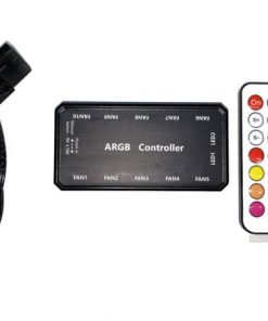 NaviaTec RGB Computer PC Case Fan Controller with Remote Control