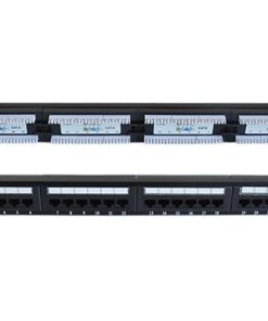 NaviaTec Cat6 Unshielded 24-Port Patch Panel, Crni