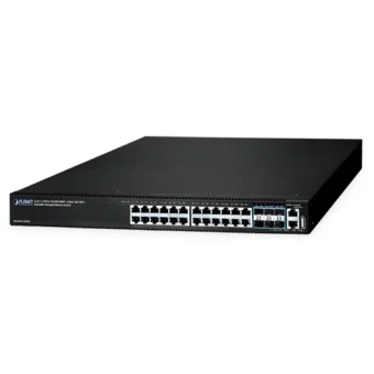 PLANET Layer 3 24-Port 10/100/1000T + 6-Port 10G SFP+ Stackable Managed Switch, Hardware-based Layer 3 IPv4/IPv6 Routing