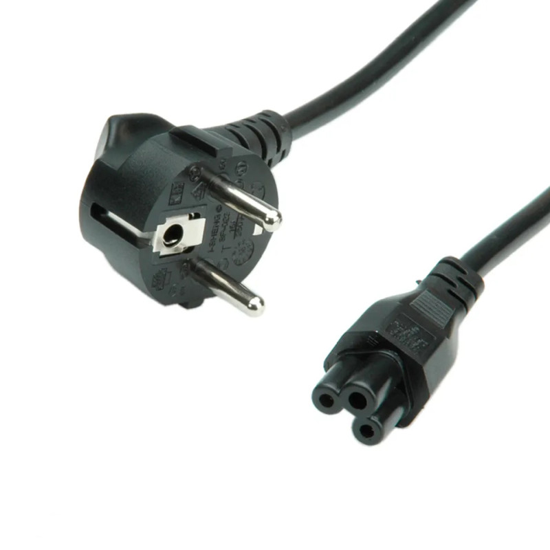 Roline VALUE naponski kabel 3-polni, ravni Compaq IEC320 C5, 1.8m, crni