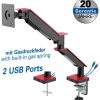 Transmedia Full-Motion Desktop Holder with gas spring for Flat Screens