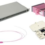 NFO Patch Panel 1U 19" Pull-out - Multimode 24x SC OM4 Duplex Adapter Pigtail kazeta SET