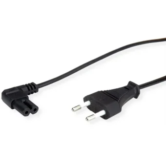 Roline VALUE naponski kabel 2-polni, IEC320 C7 kutni, 1.8m, crni