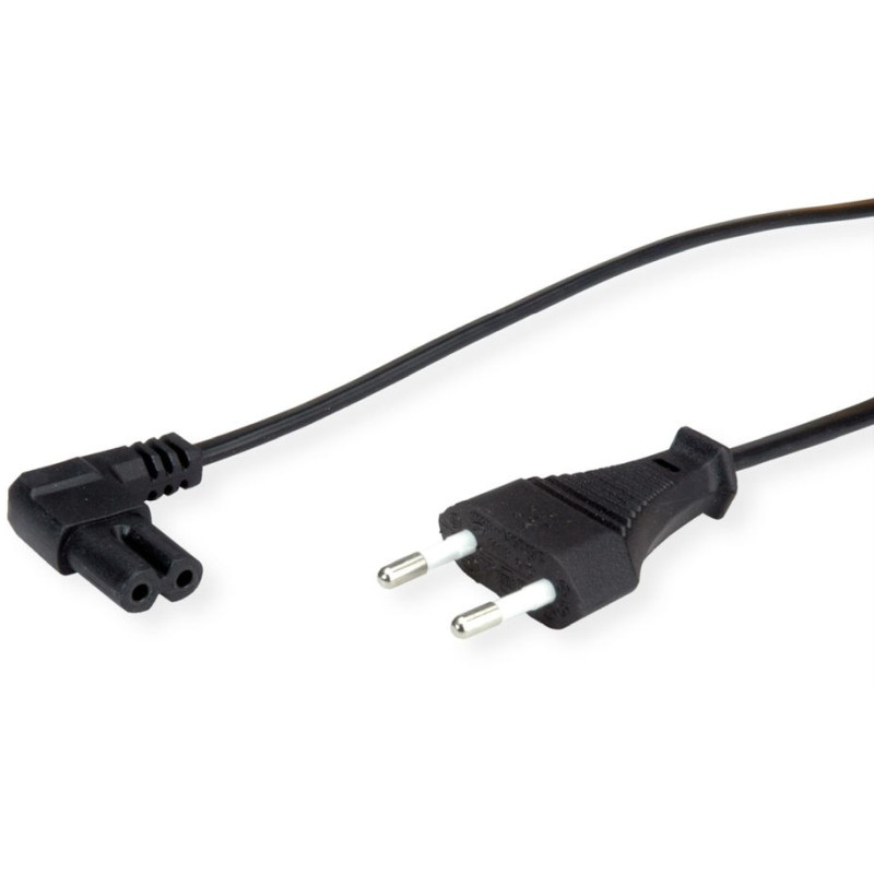 Roline VALUE naponski kabel 2-polni, IEC320 C7 kutni, 1.8m, crni