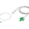 NFO Fiber Optic PLC Splitter, 1:8, Steel Box, SM, G657A, 1,5m, LC APC