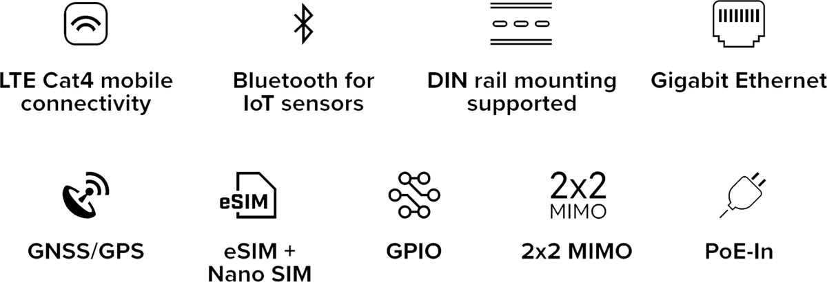 Mikrotik EG25-G&KNe KNOT Embedded LTE4, industrijski LTE Cat4 IoT gateway, NanoSIM/eSIM, globalni (EU+SAD+Azija)