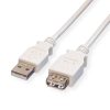 Roline VALUE USB2.0 kabel TIP A-A M/F, 3.0m, bijeli (produžni)