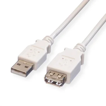 Roline VALUE USB2.0 kabel TIP A-A M/F, 3.0m, bijeli (produžni)