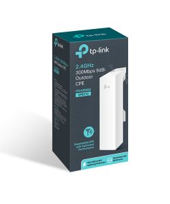 TP-Link bežična pristupna točka vanjska (AP) 300Mbps (2.4GHz), 802.11b/g/n, podrška za Pasive PoE, 2×LAN, WISP Client Router, QCA, 2×9dBi usmjeriva antena