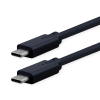 Roline USB-C na USB-C Gen2 kabel (M/M), PD, 20V/5A, crni, 5m, crni