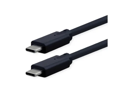 Roline USB-C na USB-C Gen2 kabel (M/M), PD, 20V/5A, crni, 5m, crni