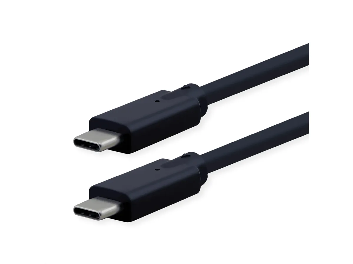 Roline USB-C na USB-C Gen2 kabel (M/M), PD, 20V/5A, crni, 5m, crni