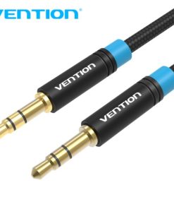 Vention Cotton Braided 3.5mm Male to Male Audio Cable 1.5M Black
