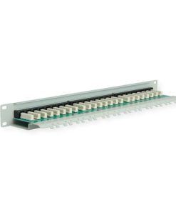 Roline Cat.6/ClassE 19" Patch Panel 24-porta UTP, svijetlo sivi