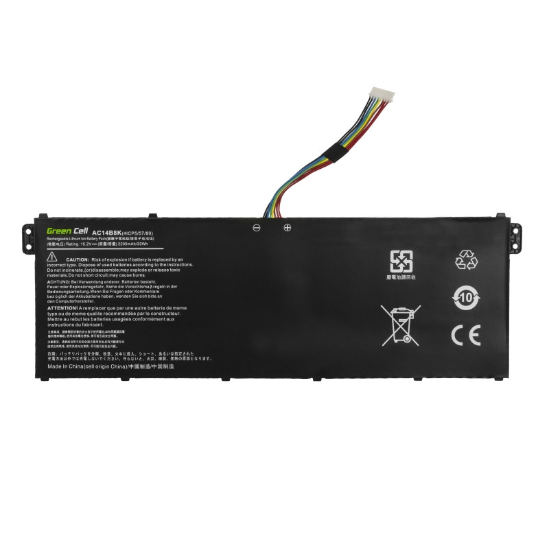 Green Cell (AC72) baterija 2200mAh, 15.2V AC14B3K AC14B8K za Acer Aspire 5 A515 A517 R15 R5-571T Spin 3 SP315-51 SP513-51 Swift 3 SF314-52