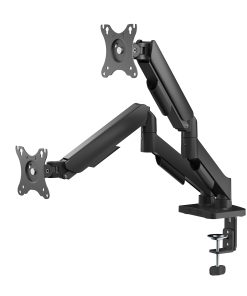 BIT FORCE nagibno-okretna stolna ručka za 2 17“- 32“ monitora, do 9kg (po monitoru) (BRACKET DMA-32-2M)