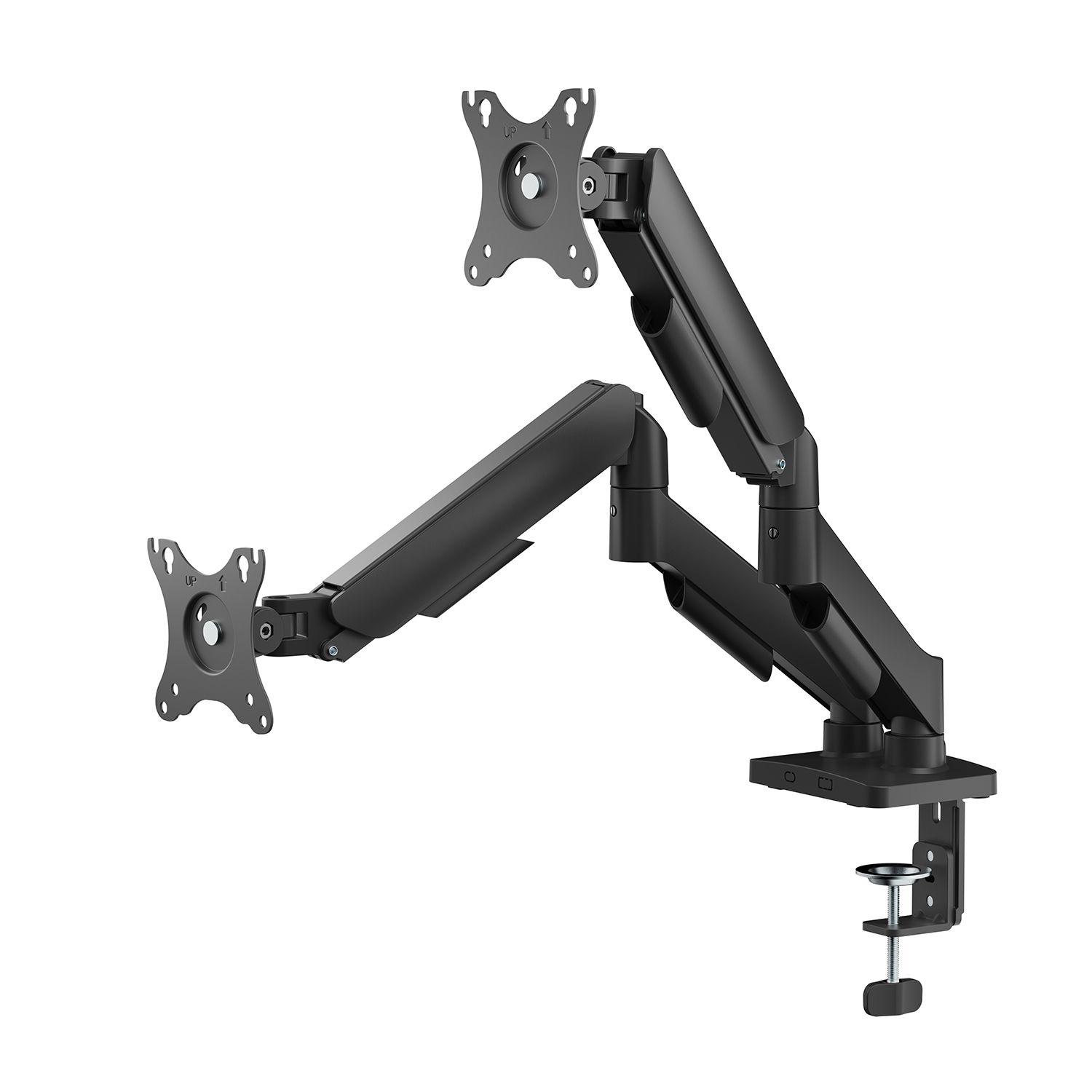 BIT FORCE nagibno-okretna stolna ručka za 2 17“- 32“ monitora, do 9kg (po monitoru) (BRACKET DMA-32-2M)