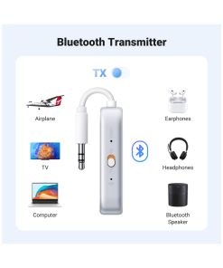 UGREEN Bežični Audio transmiter i receiver, BT 5.4, 3.5 mm, bijeli