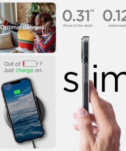 Spigen Crystal Hybrid MagSafe, zaštitna maska za telefon, prozirno-bijela - iPhone 14 Plus (ACS04656)