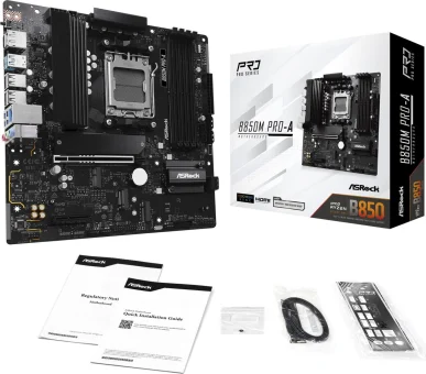 ASRock MB B850M PRO-A, S.AM5, 4xDDR5/8000(OC), PCIe 5.0, 2.5 G-LAN, USB-C, HDMI/DP, mATX
