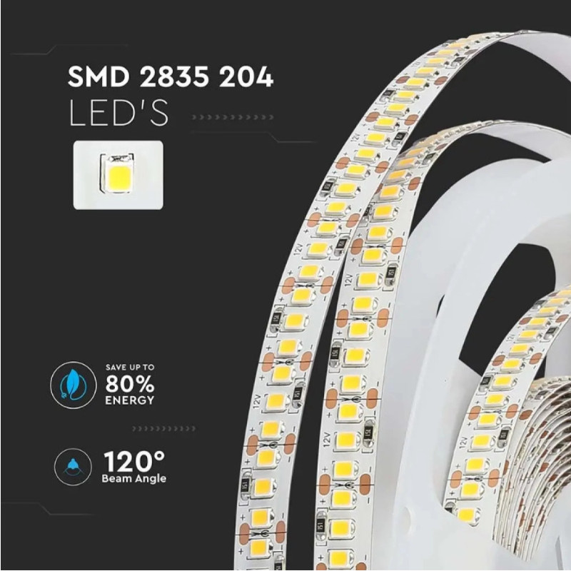 LED traka 5m, SMD 2835, 60LED/m, 17W, 12V, 3000K, IP20