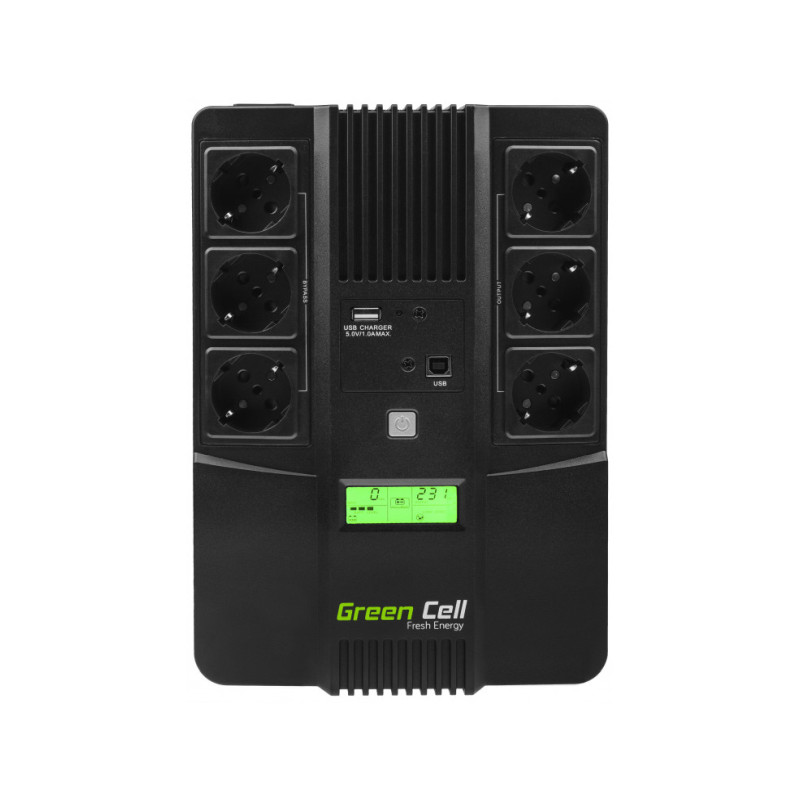 Green Cell UPS (UPS07) AiO 800VA/480W, Line Interactive AVR, LCD