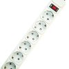 Gembird Surge protector, 6 sockets, 3m, grey