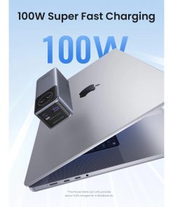 UGREEN Nexode prijenosni punjač (Powerbank) 12000mAh, 100W brzo punjenje, 1×USB-A/2×USB-C, PD3.0/QC3.0, sivi
