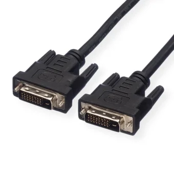 Roline VALUE DVI kabel, DVI-D (24+1) Dual Link, M/M, 1.0m, crni