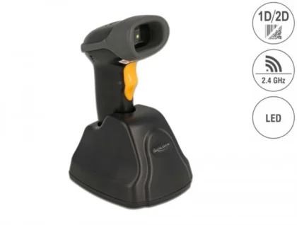 Delock 2,4 GHz Barcode Scanner 1D, 2D