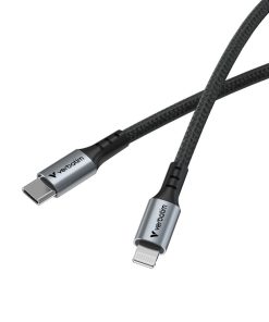 Verbatim Sync & Charge kabel USB-C na Lightning, M/M, 60W PD3.0, crni,1.2m