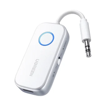 UGREEN Bežični Audio transmiter i receiver, BT 5.4, 3.5 mm, bijeli