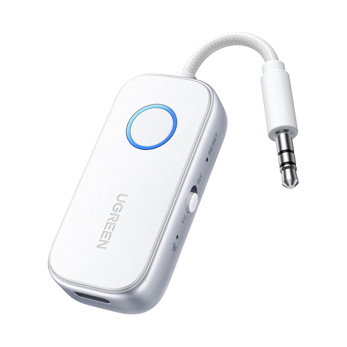UGREEN Bežični Audio transmiter i receiver, BT 5.4, 3.5 mm, bijeli