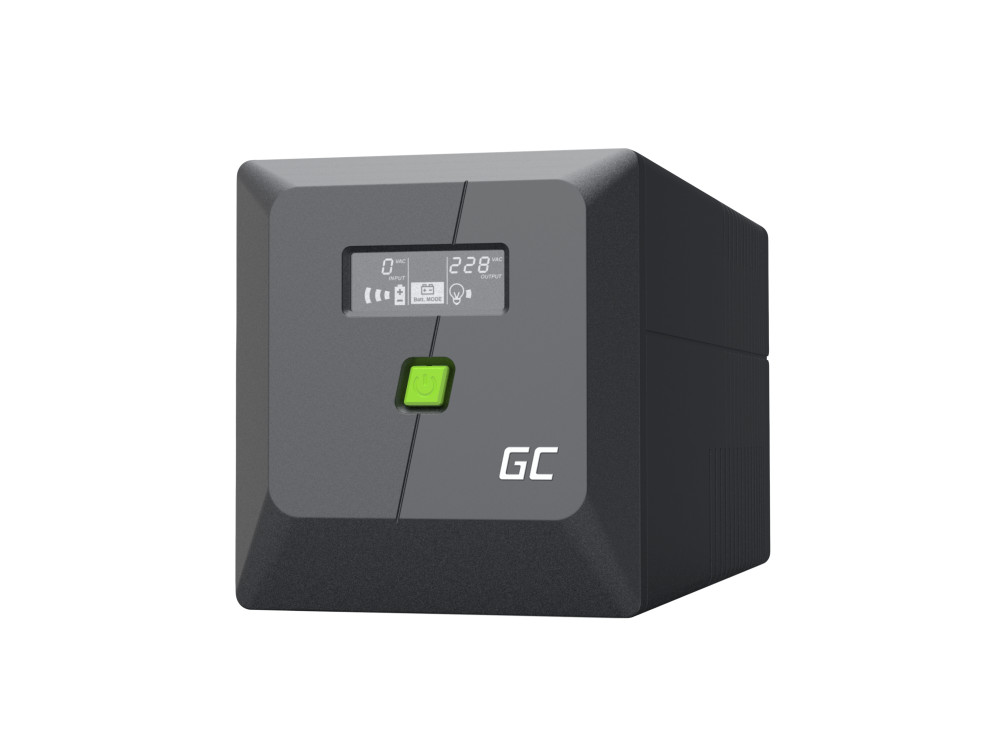 Green Cell UPS (UPSLP700) 1000VA/700W, Pure sine wave, Line Interactive AVR, PowerProof with LCD