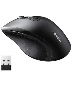 UGREEN bežični miš, 1600 DPI, USB, crni