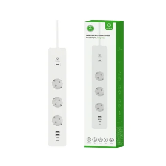 WOOX WiFi Smart multi-utičnica, 3×strujna utičnica, 2×USB-A, 2×USB-C punjač, WooxHome app, glasovna kontrola - Alexa & Google Assistant, 1.5m (R6132)