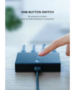 UGREEN Data Switch USB 2.0, 4 ulaza/1 izlaz, crni
