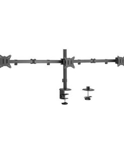 Gembird Adjustable desk 3-display mounting arm (rotate, tilt, swivel), 17”-27”, up to 7 kg