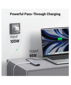UGREEN 7-portni USB-C HUB na 1xUSB-A 3.2, 2xUSB-C 3.2, 1xSD/TF čitač memorijskih kartica, 1xUSB-C za napajanje, 1x HDMI, sivi
