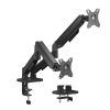 BIT FORCE nagibno-okretna stolna ručka za 2 17“- 32“ monitora, do 9kg (po monitoru) (BRACKET DMA-32-2M)