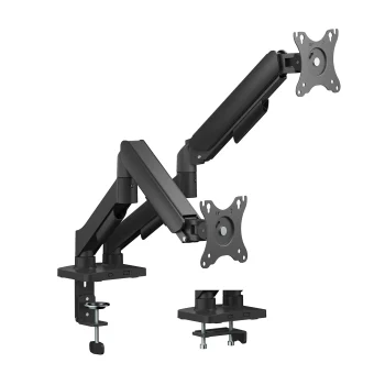 BIT FORCE nagibno-okretna stolna ručka za 2 17“- 32“ monitora, do 9kg (po monitoru) (BRACKET DMA-32-2M)