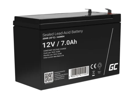 Green Cell (AGM04) baterija AGM 12V 7Ah