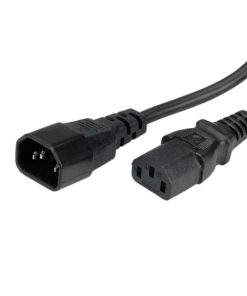 Roline VALUE naponski kabel PC-Monitor, IEC320 C14-C13 10A, M/F, 0.5m, crni