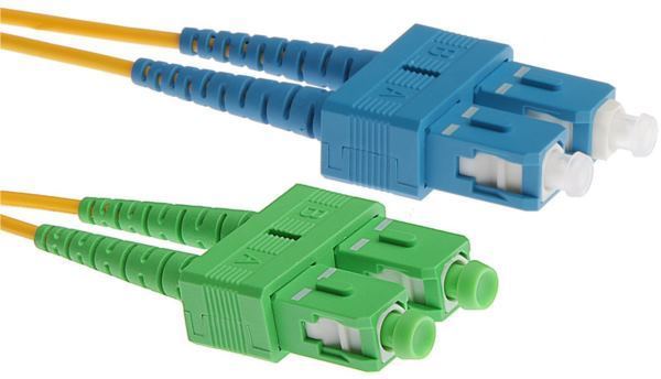 NFO Patch cord, SC UPC-SC APC, Singlemode 9 125, G.652D, Duplex, 3m