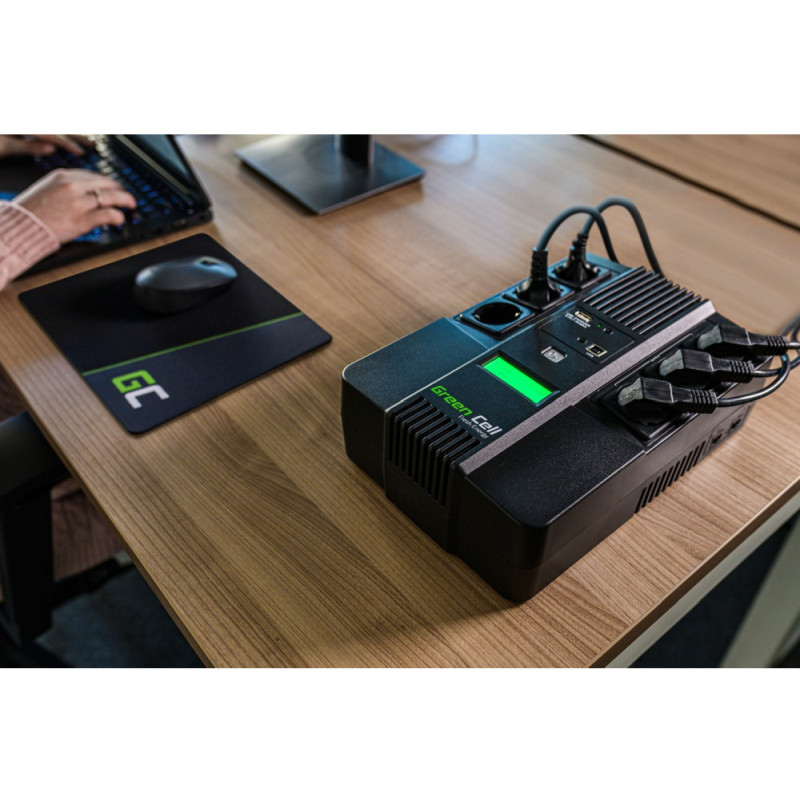 Green Cell UPS (UPS07) AiO 800VA/480W, Line Interactive AVR, LCD