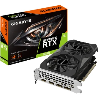 Gigabyte GeForce RTX 3050 Windforce OC 6GB GDDR6/96-bit, PCIe 4.0, 2xHDMI/2xDP
