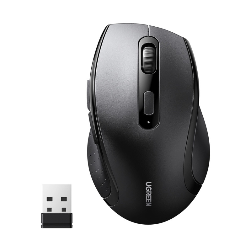 UGREEN bežični miš, 1600 DPI, USB, crni