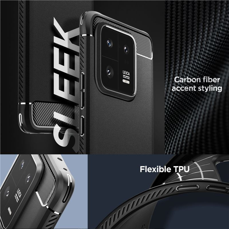 Spigen Rugged Armor, zaštitna maska za telefon, crna - Xiaomi 13 Pro (ACS05325)